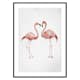 Poster Gallerix Watercolor Flamingos