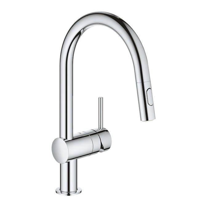 Köksblandare Grohe Minta C-pip Engreppsblandare Krom Svängbar & Utdragbar Pip