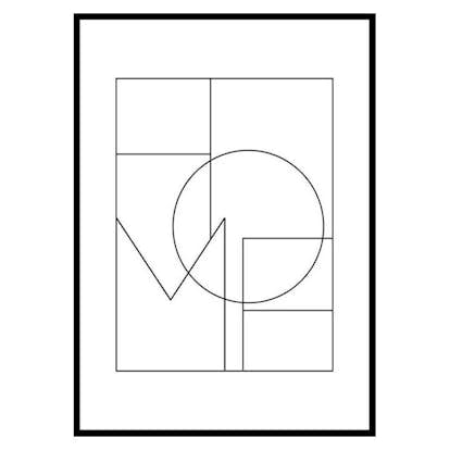 Poster Gallerix Home Line Art