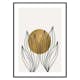 Poster Gallerix Watercolor Gold No1