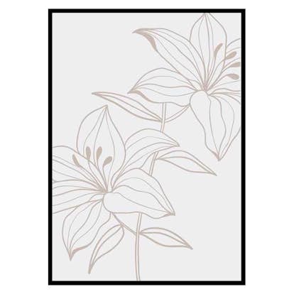 Poster Gallerix Line Art Flower No1