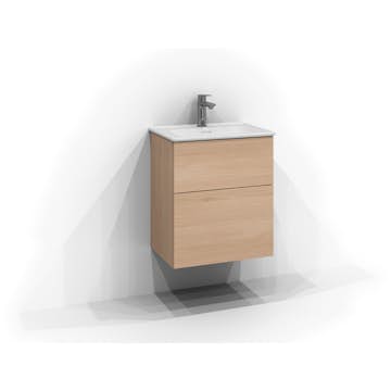 Tvättställsskåp Svedbergs Poem Plan 350 med 2 Lådor