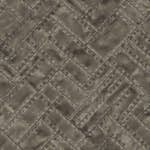 Tapet Origin Metallplåtar med Nitar i Fiskbensmönster Brun