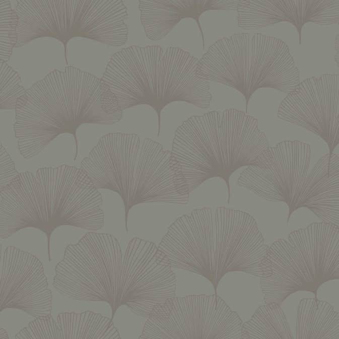 Tapet Origin Gingkoblad Grå