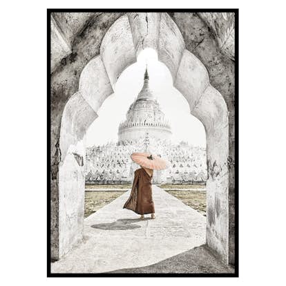 Poster Gallerix Holding Umbrella