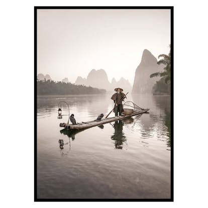 Poster Gallerix Fisherman And Birds