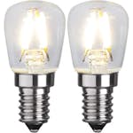 LED-lampa Star Trading Filament E14 ST26 Klar 1,3W 2-pack