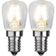 LED-lampa Star Trading Filament E14 ST26 Klar 1,3W 2-pack