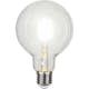 LED-lampa Star Trading Filament E27 G95 Klar Dimbar 4,2W 4000K