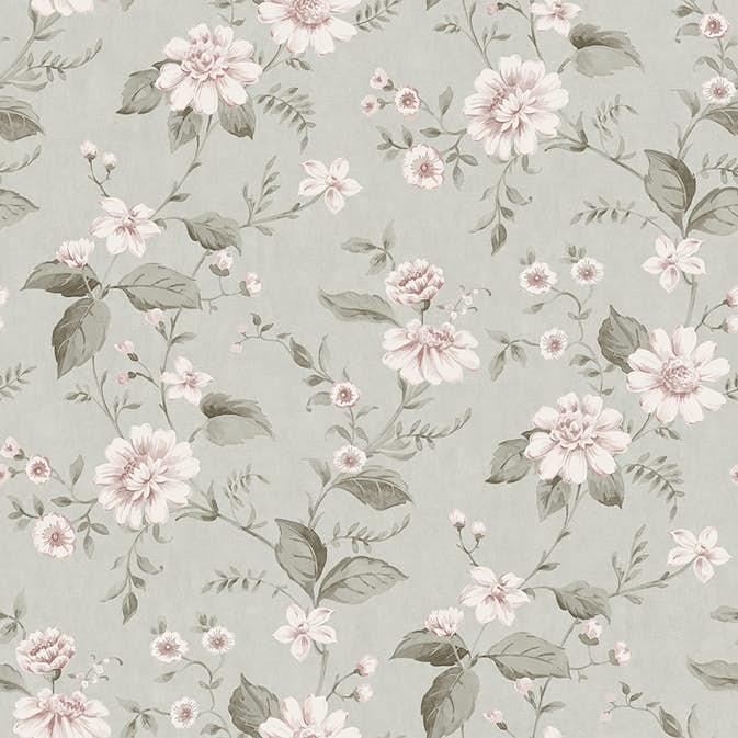 Tapet Boråstapeter Lauras Cottage 3574 Non Woven, Mönstrad Grön