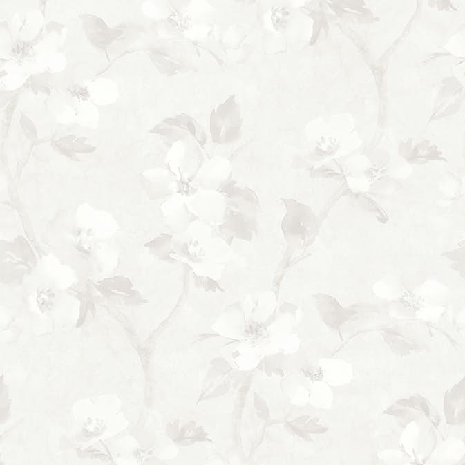 Tapet Boråstapeter Helens Flower 3583 Non Woven, Mönstrad Grå
