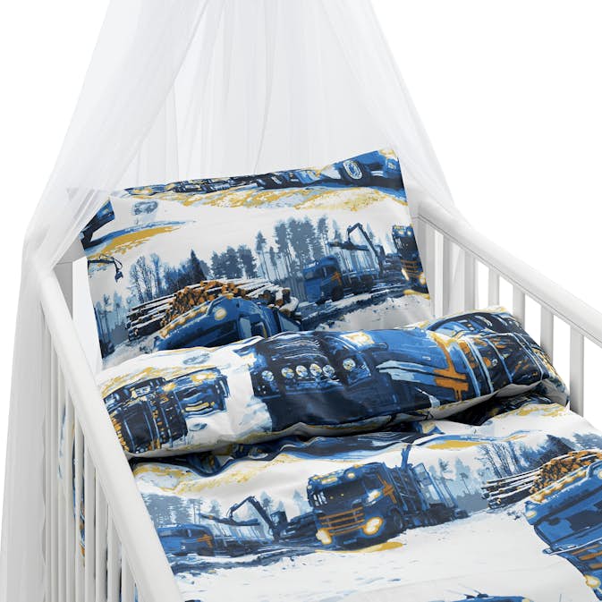 Påslakanset Borganäs of Sweden Lastbilar Spjälsäng