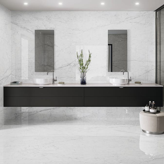 Klinker Lhådös Carrara Marmor Blank 60x120 cm