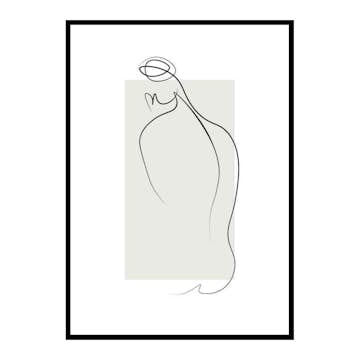 Poster Gallerix Shapes Line Art No1