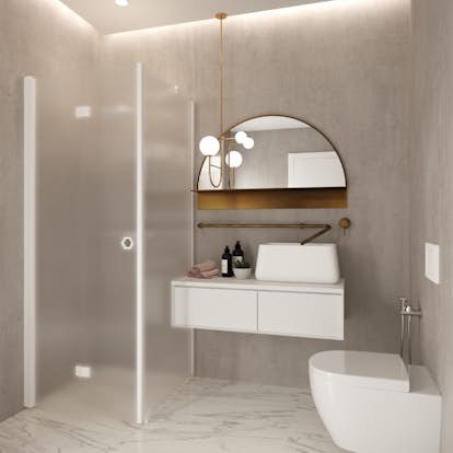 Duschhörn Hietakari Forma 369 Fast Vägg och Vikbar Dörr