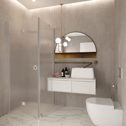 Duschhörn Hietakari Forma 369 Fast Vägg och Vikbar Dörr