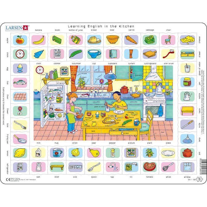 Pussel Larsen Engelskalektion i köket 70 bitar