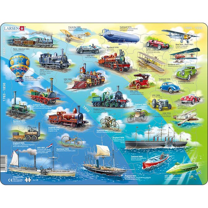 Pussel Larsen Historiska fordon 54 bitar