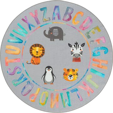 Barnmatta KM Carpets Play Alfabet Rund