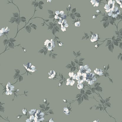 Tapet Duro Hav & Land Kristina 387-07 QuickUp, Mönstrad Mörkgrön