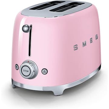 Brödrost Smeg Retro TSF01PKEU Rosa med Extra Breda Fack
