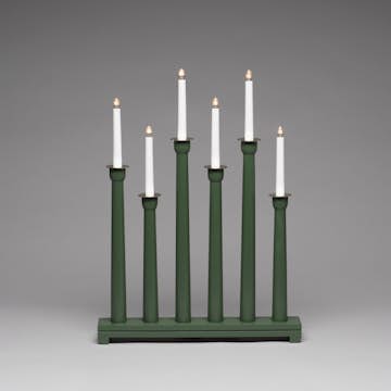 Adventsljusstake Gnosjö Konstsmide 6L Trä Mässing