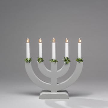 Adventsljusstake Gnosjö Konstsmide 5L Båge med Grönt