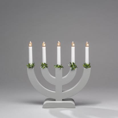 Adventsljusstake Gnosjö Konstsmide 5L Båge med Grönt