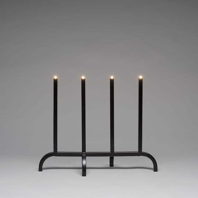 Adventsljusstake Gnosjö Konstsmide 4L Metall Svart