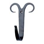 Klädkrok Millers 1-Krok Smide Svart 125 mm