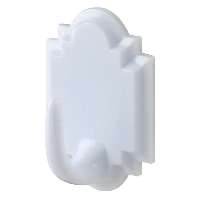 Plastkrok Millers Självhäftande Vit