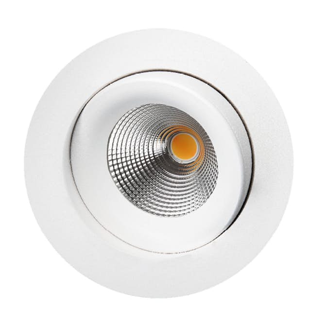 Downlight Gelia LED 9W Vit IP44 3000K Vinklingsbar 30° Inkl Drivdon