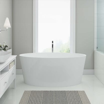 Badkar Bathlife Blund Gjutmarmor 1600 Vit
