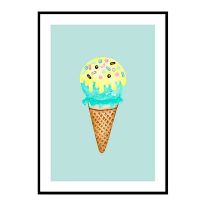 Poster Gallerix Ice Cream In Blue