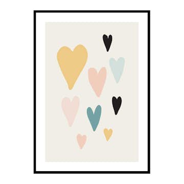 Poster Gallerix Playful Hearts