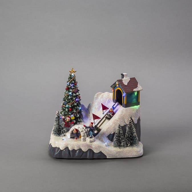 Juldekoration Gnosjö Konstsmide Vinterby 21,5cm LED Inomhus