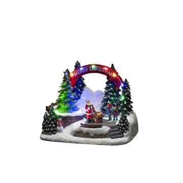 Julby Gnosjö Konstsmide B/O Mekanisk LED Tomte & Barn