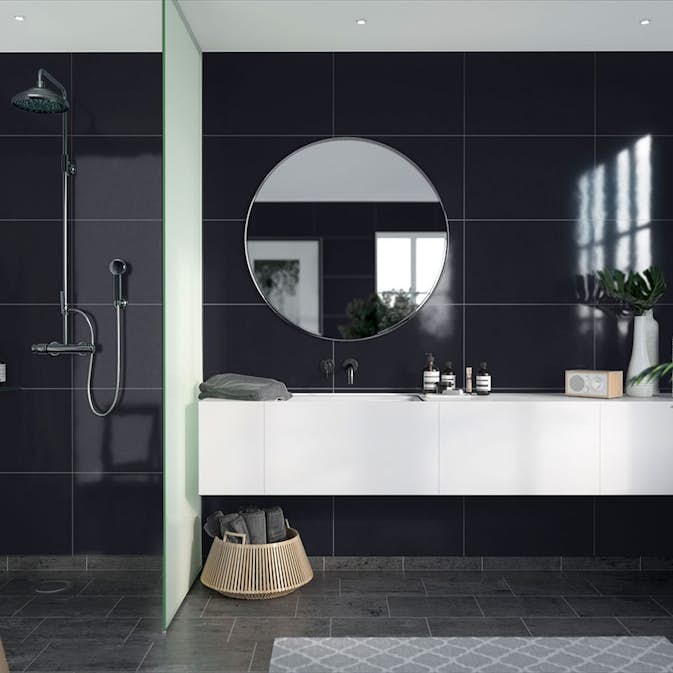 Våtrumsskiva Fibo New York Black 2124-M6040 HG