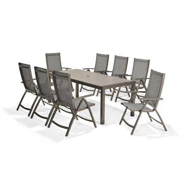 Matgrupp LifestyleGarden Solana med 8 Positionsstolar