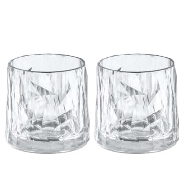Tumblerglas Koziol Club No. 2 250 ml Crystal Clear 2-pack