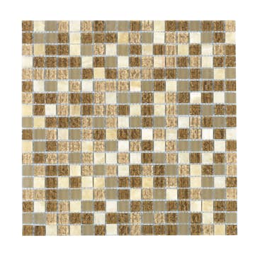 Kristallmosaik Arredo Exclusive Stone Ljusbrun 1,5x1,5 cm