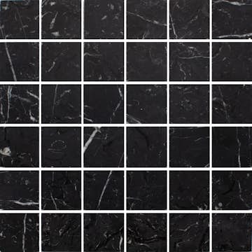Marmor Arredo Nero Marquina Svart Honed 5x5 cm
