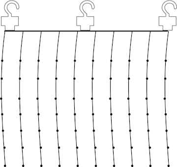 Ljusgardin Star Trading Dew Drop med 100 LED-ljuskällor, Silverfärgad