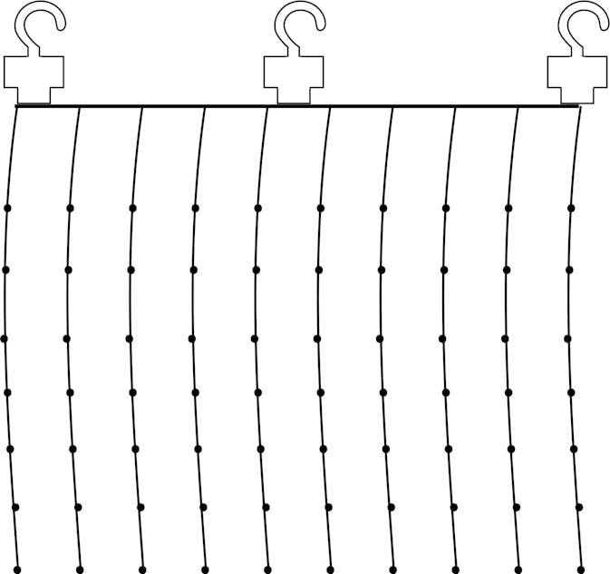 Ljusgardin Star Trading Dew Drop med 100 LED-ljuskällor, Silverfärgad