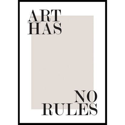 Poster Gallerix Art Has No Rules