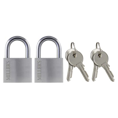 Hänglås Millers Aluminium 2-Pack