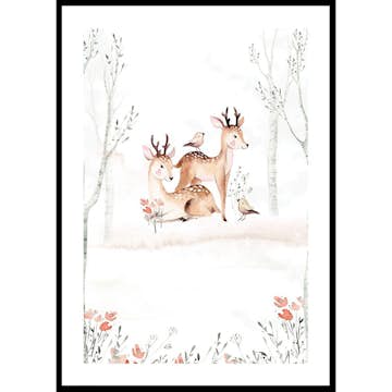 Poster Gallerix Forest Deer