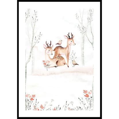 Poster Gallerix Forest Deer