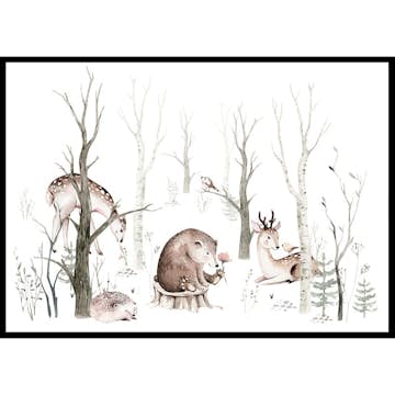 Poster Gallerix Woodland Animals