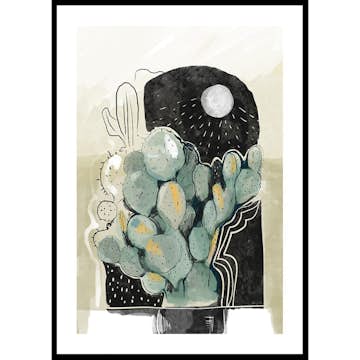 Poster Gallerix Watercolor Cactus Plant
